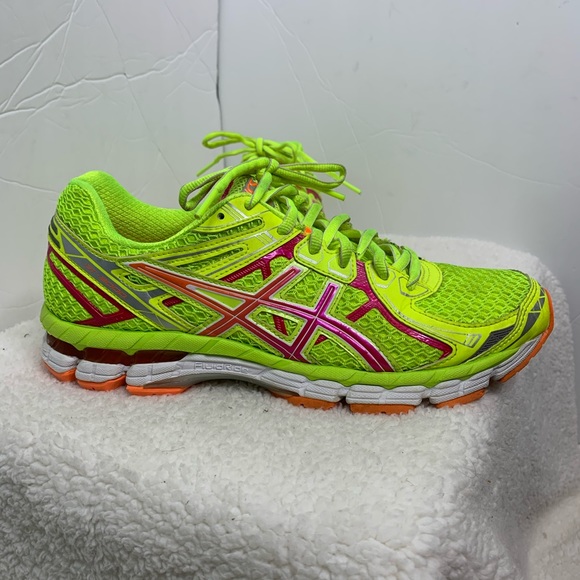neon yellow running shoes
